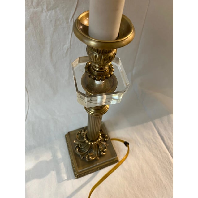 and John Richard Metal and Glass Table Lamp. For Sale - Image 11 of 13