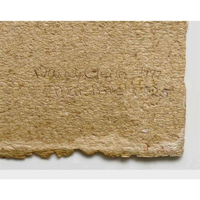 Nancy Genn, Handmade Paper Collage Sculpture Art Assemblage with String Nancy Genn Modernist, 1977 For Sale - Image 11 of 12