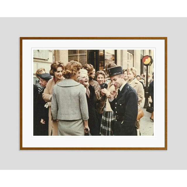 Modern Friendly Paris Policeman 1950s by Peter Cornelius Framed C-Print For Sale - Image 3 of 3