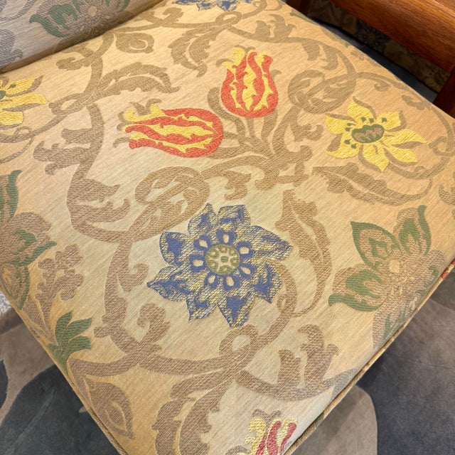 Gold Vintage Gold Upholstered Slipper Chair For Sale - Image 8 of 11