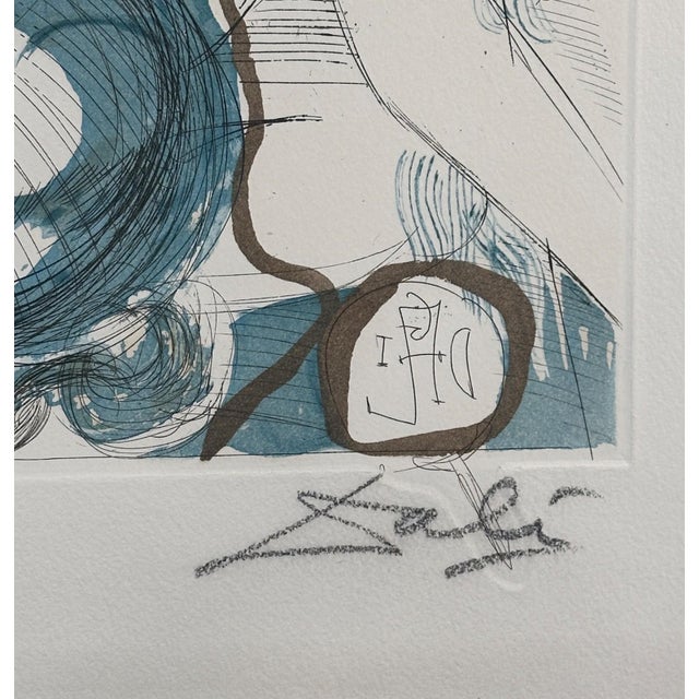 Surrealism Share Dali Saint Martin Hand Signed Numbered Etching Surreal Rare For Sale - Image 3 of 4