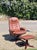 Set of Scandinavian Brown Leather Recliner Lounge Chair with Ottoman, 1990 For Sale - Image 3 of 17