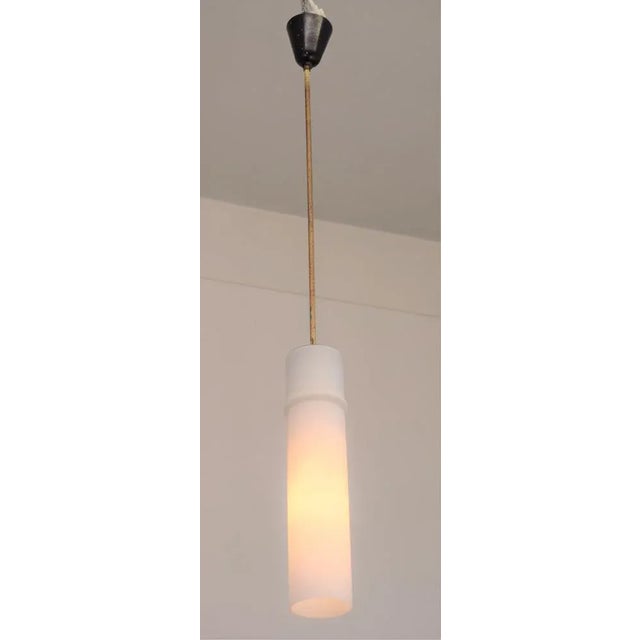 Italian Pendant in Opal and Brass from Stilnovo, 1960s For Sale - Image 9 of 11