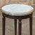 Antique French Louis XVI Round Mahogany End Table With Carrara Marble For Sale - Image 9 of 11