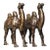 Pair of Antique Bronze Camels With Gold and Silver Inlay, 3600g Total For Sale
