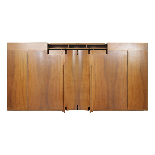 Walnut Scaligera Series Sideboard by Franco Poli for Bernini 1980s For Sale