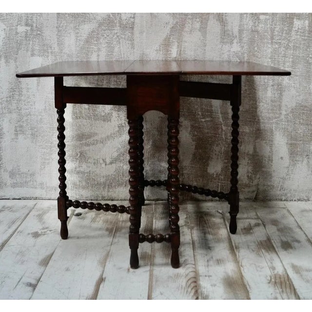 Brown Antique Oak Table, 1890 For Sale - Image 8 of 10