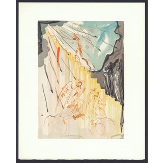 1963 Dalí Divine Comedy Engraving Paradis Chant 21 "L'Escalier Céleste" (The Celestial Staircase) For Sale