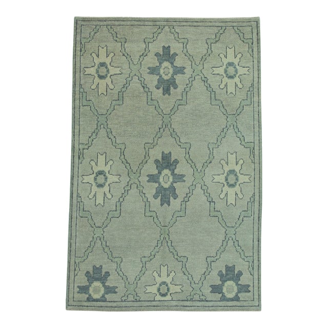 Turkish Oushak Rug 3'11"x 5'11" #19106 For Sale