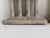 Pair of vintage neoclassical temple-form architectural models crafted in plaster or cast stone with a beautifully...