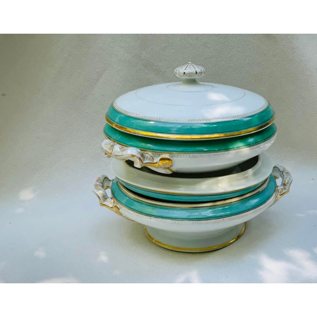Pair of Mid 19th Century French Porcelain Soup Tureens For Sale - Image 6 of 18