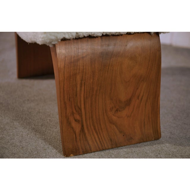 Art Deco Walnut Stool, 1940s For Sale - Image 4 of 10