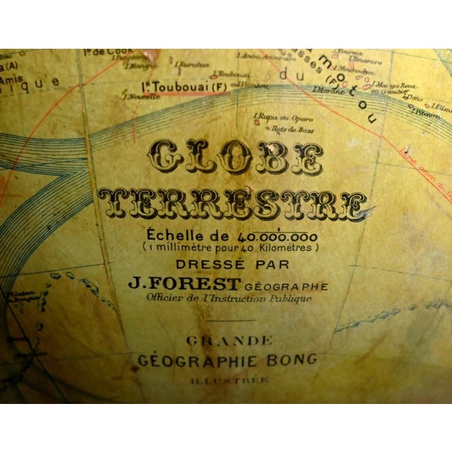 Late 19th Century Globe from J. Forest, 1890s For Sale - Image 9 of 18