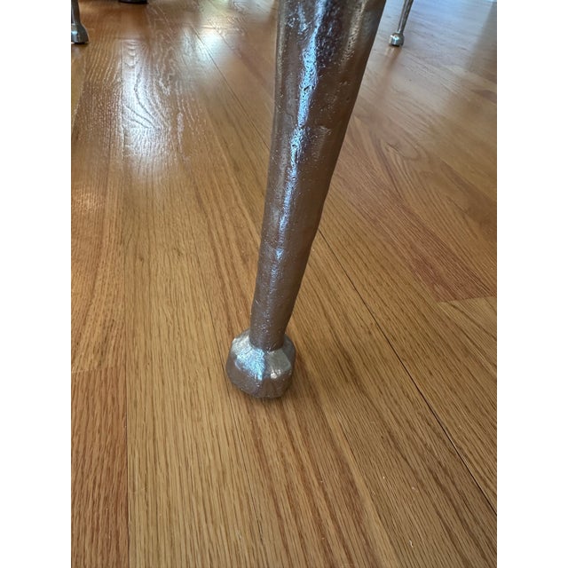 Contemporary Century Furniture Cadence 48″ Round Glass Cocktail Table in Champagne Finish For Sale - Image 3 of 12