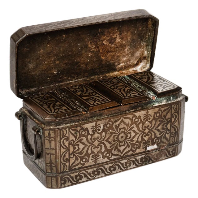 18th/19th Century Silver Inlaid Box For Sale