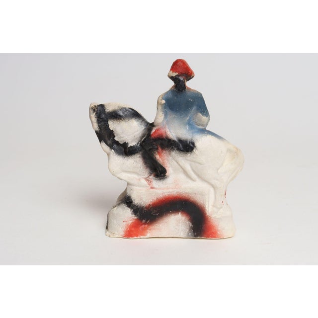 Vintage Americana Carnival Chalk Chalkware George Washington on Horseback Patriotic Sculpture / Figurine For Sale - Image 4 of 16