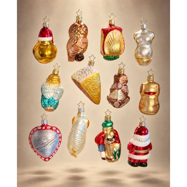 Vintage Radko + Owc Christmas Ornaments Inge Glas '80's For Sale - Image 4 of 6