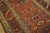 Late 19th Century 1890s Red Coral Rustic Geometric Antique Persian Bijar Rug 4'3" X 6'10" Handknotted Wool Carpet For Sale - Image 5 of 6
