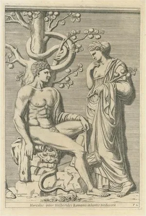 Ferrari, Illustration of Hercules in the Garden of the Hesperides, 1646, Print