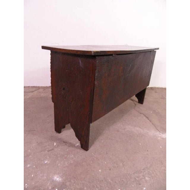 Small Antique Oak Chest For Sale - Image 11 of 13