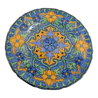 1990s Royal Doulton Colorful Dinner Plate in Unknown Pattern For Sale