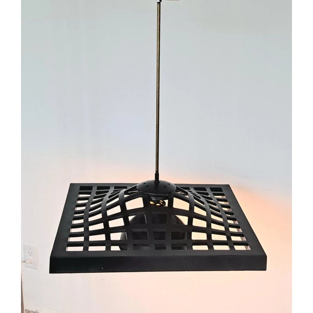 Italian large pendant by Gimo Fero Venetian artist. The Pendant is from the 1980s we rewired it and refinish it