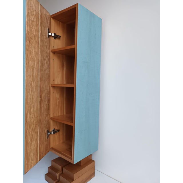 Wood Mayan Totem Blue by Pietro Meccani for Meccani Design For Sale - Image 7 of 14