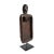 Small old Sumba wood cutting board (“Papan Hiris”) with a hand carved figure. Displayed on removable iron stand. Each is...