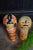 Mid-Century Modern Vintage Traditional Narugo Kokeshi by Yusa Fukuju and Sakurai Shoji, Japan, 1950s, Set of 2 For Sale - Image 3 of 8