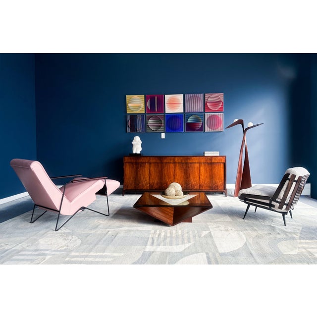 This sculptural reclining chair was designed in Brazil during the 1960s by Ernesto Hauner, a key figure in the development...