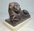 Figurative Antique Hand Carved 19th Century Reclining Lion Solid Marble Sculpture Statue For Sale - Image 3 of 16