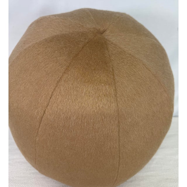 2020s S. Harris "Wool Mohair" in Camel 12" Pillow For Sale - Image 5 of 5