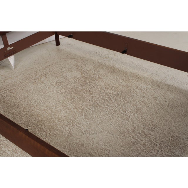 Brown Baker Queen Size Leather Panel Bed For Sale - Image 8 of 15
