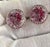 24 Ct Round Natural Pink Amethyst Earrings 18 Karat White Gold Post Backs For Sale In New York - Image 6 of 8