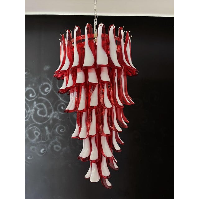 Large Italian Murano Glass Spiral Chandelier, 1990s For Sale - Image 13 of 18