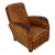 Vintage French Cognac-Colored Leather Club Chair, 1950s For Sale