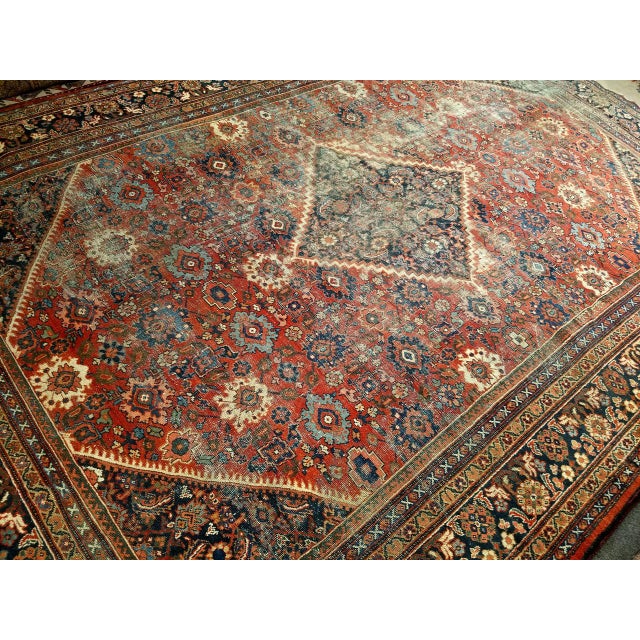 Late 19th Century 19th Century Persian Ziegler Mahal Sultanabad in Allover Geometric Pattern For Sale - Image 5 of 18