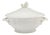 Mid-Century Limoges France White Porcelain Scalloped Covered Tureen For Sale