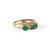 Metal Vintage-Style 2.18ct Oval Emerald & Diamond Double Band Ring in 14k Gold Size 8 For Sale - Image 7 of 18