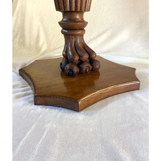 1960s Vintage Marble Top Oak Pedestal Cocktail Table Chairish