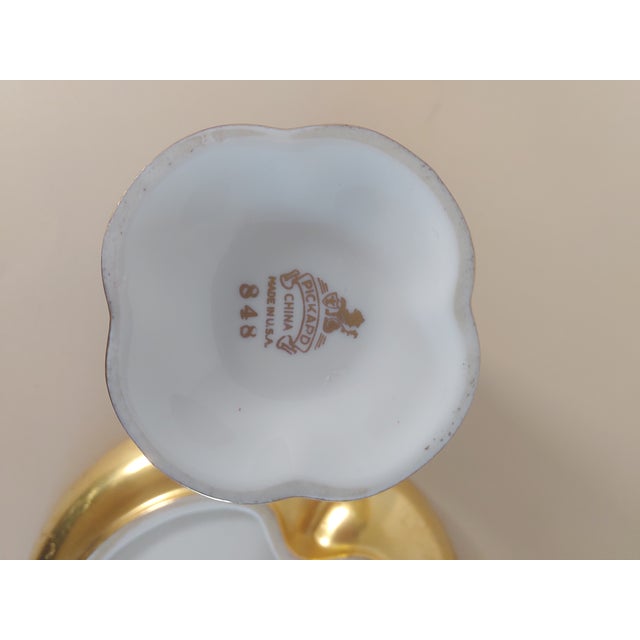 1950s Mid-Century Gold Pickard Tabletop Accesories- Set of 2 For Sale - Image 5 of 5