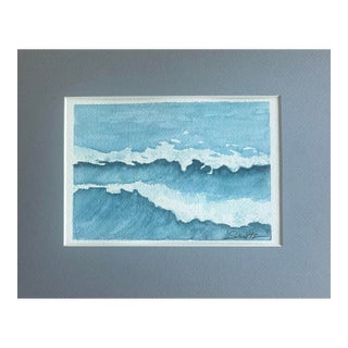 “Breakers” Original Watercolor Seascape by Nancy Smith For Sale
