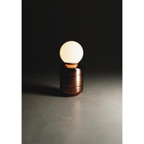 Ceramic Large Navazi Table Lamp in Scorched Coal Ceramic and Frosted Glass by Svitanok For Sale - Image 7 of 10