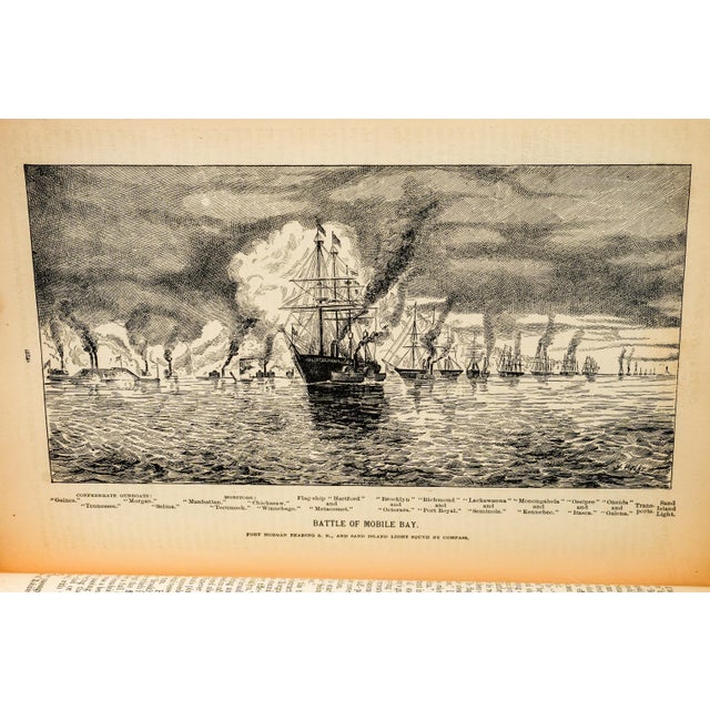 Paper Fascinating Antique United States Naval History of the Civil War by Admiral David D. Porter Illustrated u.s. Navy Book History For Sale - Image 7 of 11