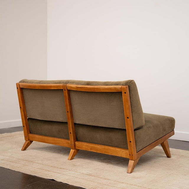 Abel Sorenson 1950s A Midcentury Settee in the Style of Abel Sorenson For Sale - Image 4 of 7