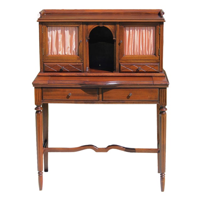 Vintage Louis XVI Style Mahogany Bureau À Gradin – Ladies’ Secretary Desk For Sale
