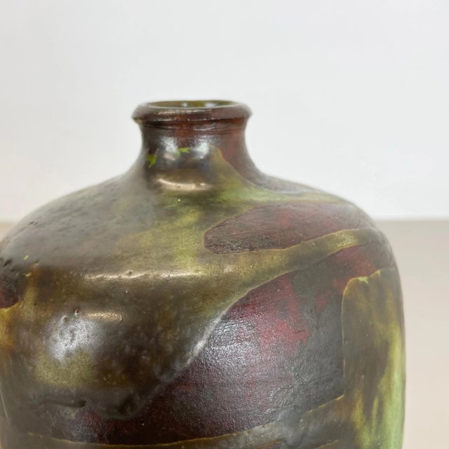 XXL German Ceramic Studio Pottery Vase from Gerhard Liebenthron, 1960s For Sale - Image 11 of 18