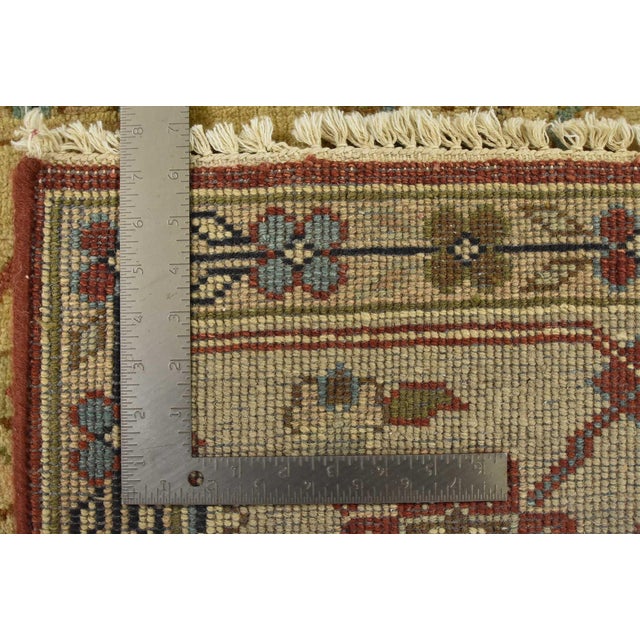 Serapi Rug 9'1'' X 12'2'' Red Wool Tribal Hand-Knotted Oriental Carpet For Sale - Image 12 of 12
