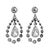 Contemporary Vintage 8.90ct Pear Rose Cut Diamond Drop Earrings With Halo 18k White Gold, Pair For Sale - Image 3 of 3