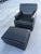 Mid-Century Modern Club Chair & Ottoman in Patent Leather Manner of Edward Wormley for Dunbar For Sale - Image 9 of 13